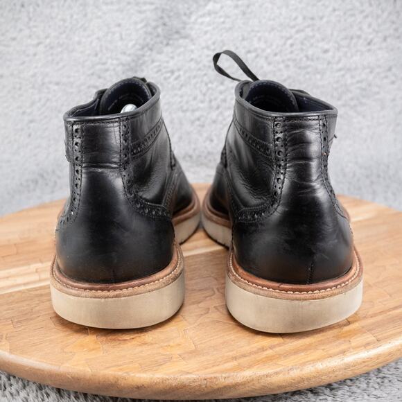 Cole Haan Martin Chukka Boot In Black Leather | Size 10.5 | C11650 - Picture 5 of 10